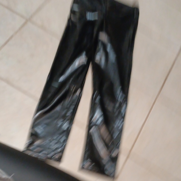 SHEIN Pants - SHEIN Black Shiny Latex Like Leggings